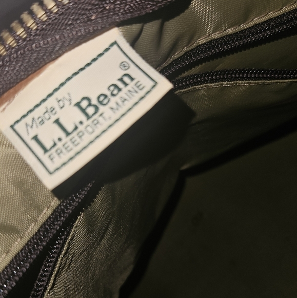 Vintage L.L. Bean XLarge Canvas & Leather Duffle Bag – Green Army - Picture 10 of 10
